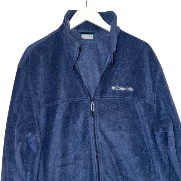Columbia Blue Men’s Mountain 2.0 Full Zip Warm Fleece Jacket Sweater XL Like New - Picture 4 of 11